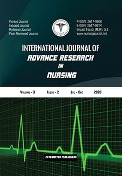 Cover page of International Journal of Advance Research in Nursing